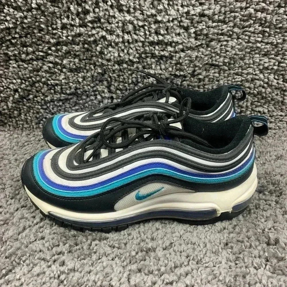 Nike Kids Sneakers Black White Teal Blue Purple